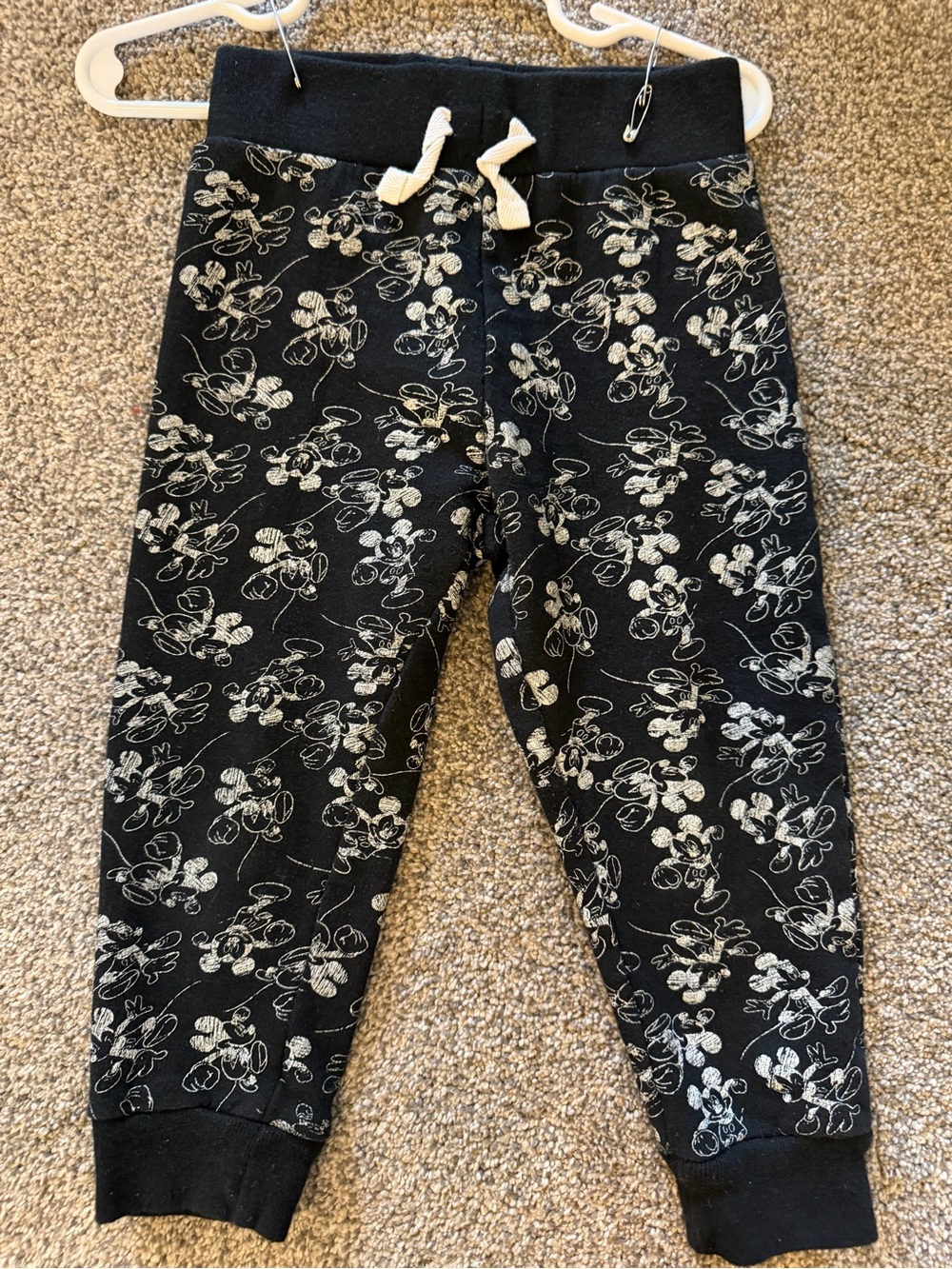 Disney Black & White Mickey Mouse Joggers